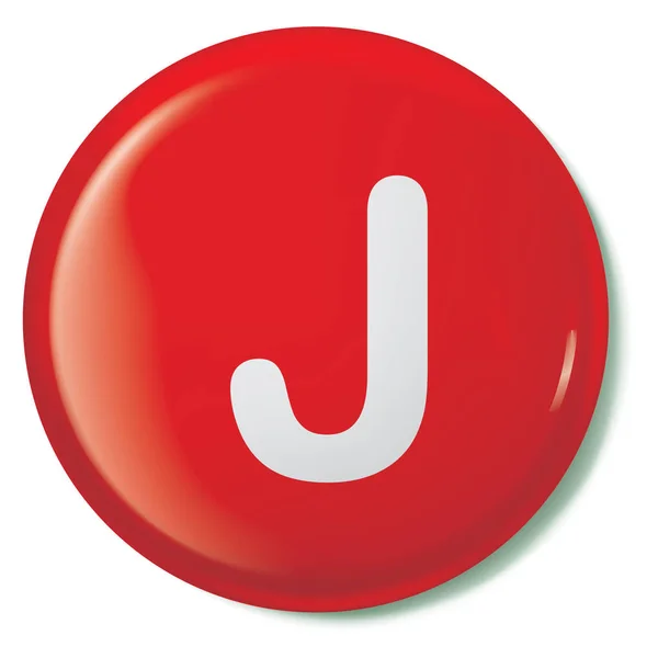 Ilustrowana ikona na białym tle-J — Wektor stockowy