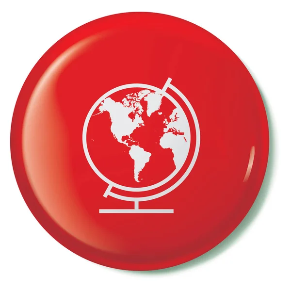 Illustrierte Ikone isoliert auf einem Hintergrund - Globus Nordamerika — Stockvektor
