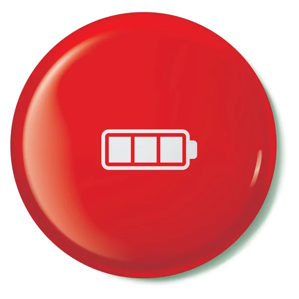 Icône illustrée isolée sur un fond - Batterie complète — Image vectorielle