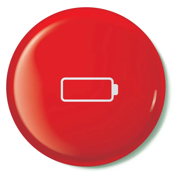 Illustrerad ikon isolerad på en bakgrund-tomt batteri — Stock vektor
