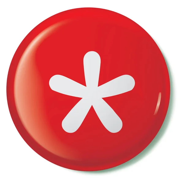 Icono ilustrado aislado sobre un fondo - Blobbed Star — Vector de stock