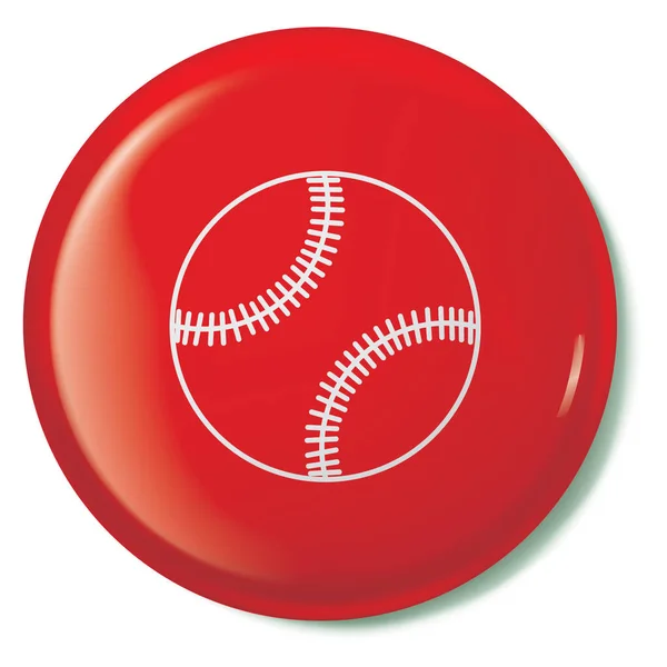 Ілюстрована ікона ізольована на тлі - бейсбол — стоковий вектор