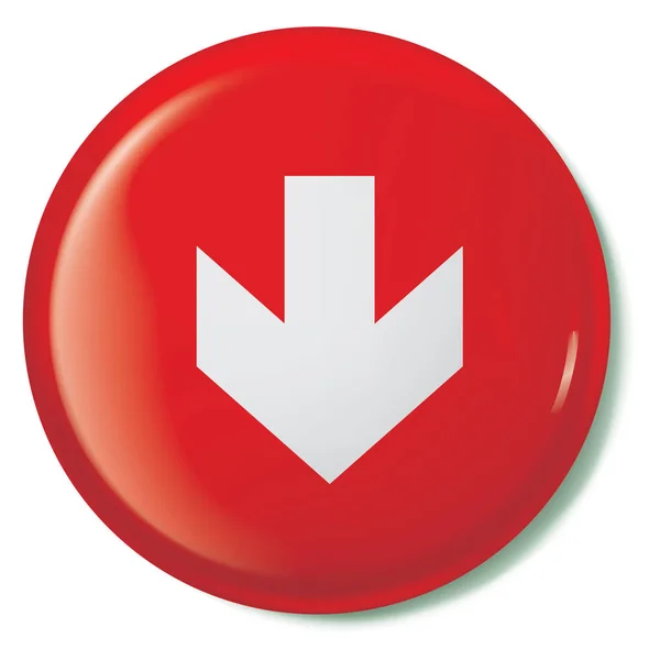 Icono ilustrado aislado sobre un fondo - Flecha hacia abajo — Vector de stock