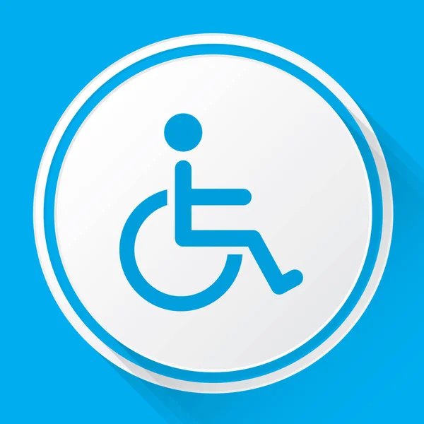 背景に分離されたイラストアイコン - 車椅子 — ストックベクタ