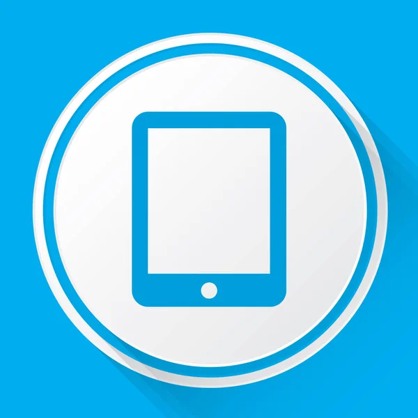 Ilustrowana ikona izolowane na tle-tablet — Wektor stockowy