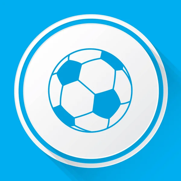 Ícone ilustrado isolado em um fundo Bola de futebol — Vetor de Stock