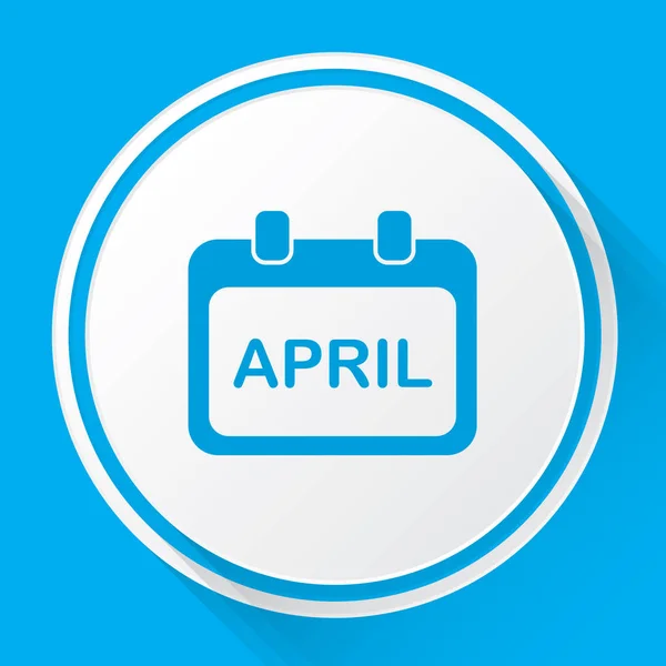 Ilustrowana ikona na białym tle-zaokrąglone Calendar Mon — Wektor stockowy