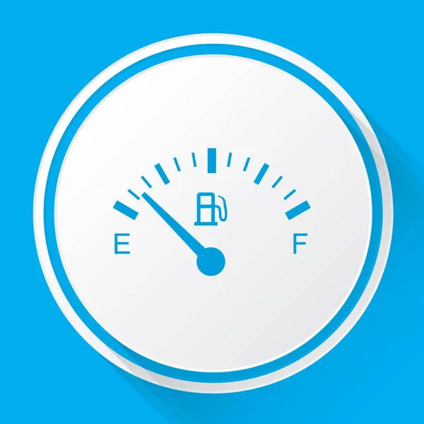 Ilustrované ikony izolované na pozadí-ukazatel benzinu prázdný — Stockový vektor