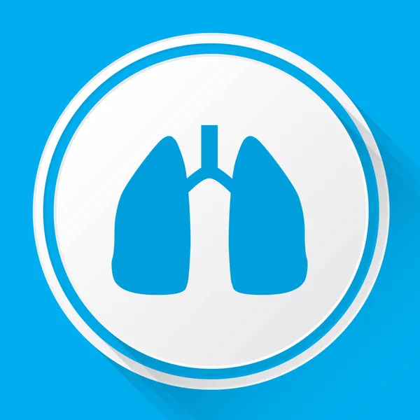 Icono ilustrado aislado sobre un fondo - Pulmones — Vector de stock