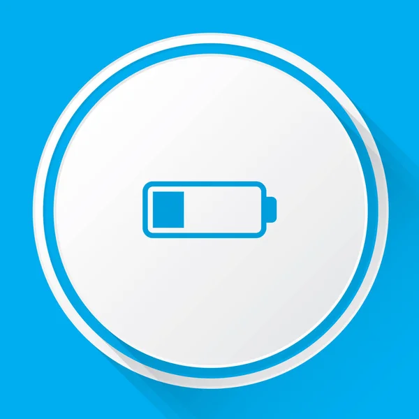 Ilustrowana ikona izolowane na tle-niska bateria — Wektor stockowy
