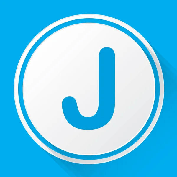Ilustrowana ikona na białym tle-J — Wektor stockowy