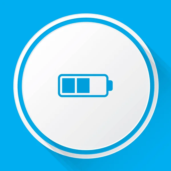 Ilustrowana ikona izolowane na tle-połowa bateria — Wektor stockowy