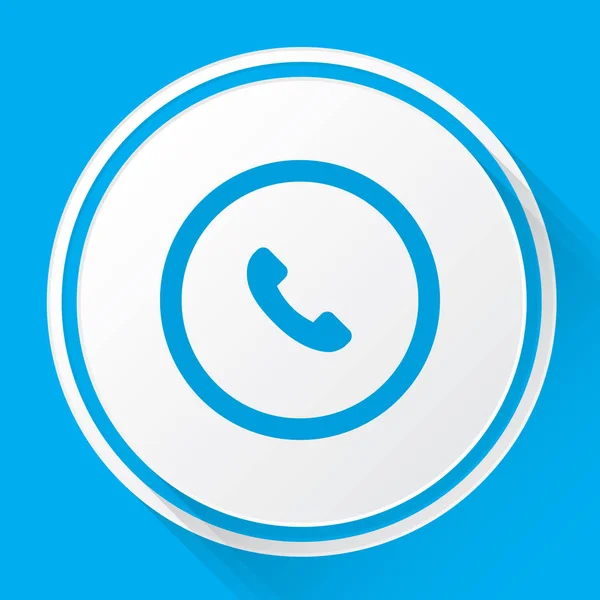 Ilustrowana ikona izolowane na tle-Circle Phone outline — Wektor stockowy