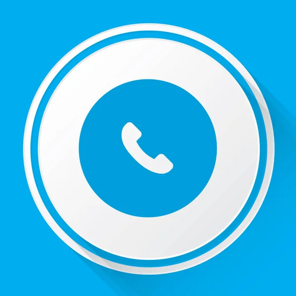 Icona illustrata isolata su uno sfondo - Circle Phone Riempito — Vettoriale Stock