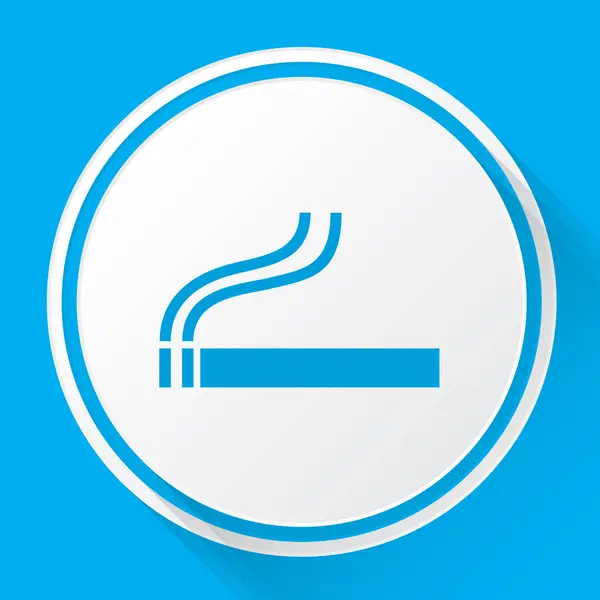 Ícone ilustrado isolado em um fundo - Cigarro — Vetor de Stock