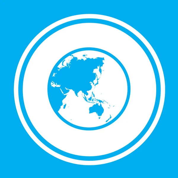 Icona illustrata isolata su uno sfondo - Asia del Mondo Oceania — Vettoriale Stock
