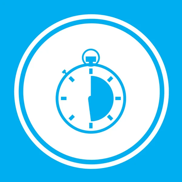 Icône illustrée isolée sur un fond - Chronomètre Demi Compl — Image vectorielle