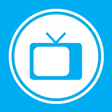 Resimli Simge Arka Planda İzole - Retro Televizyon