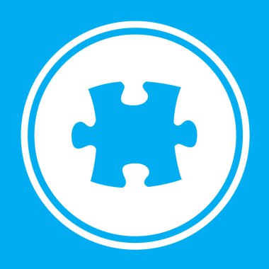 Resimli Simge Arka Planda İzole - Puzzle Piece