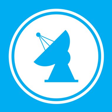 Resimli Simge Arka Planda İzole - Radyo Teleskopu