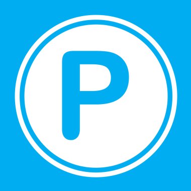 Resimli Simge Arka Planda İzole - P