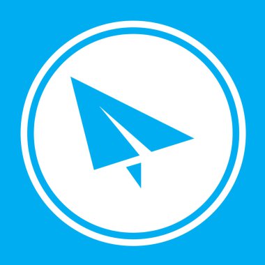 Resimli Simge Arka Planda İzole - Kağıt Uçak