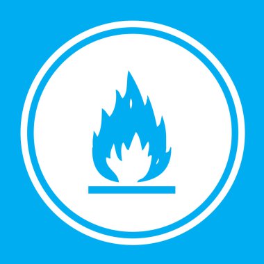 Resimli Simge Arka Planda İzole - Açık Alev