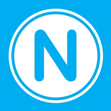 Resimli Simge Arka Planda İzole - N