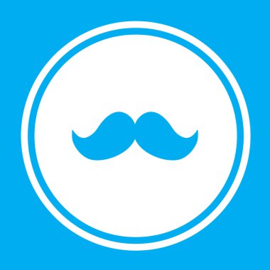 Resimli Simge Arka Planda İzole - Bıyık