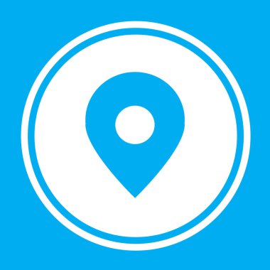 Resimli Simge Arka Planda İzole - Harita İşaretçisi Aç