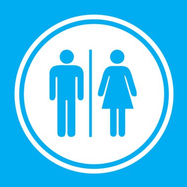 Resimli Simge Arka Planda İzole - Erkek ve Kadın