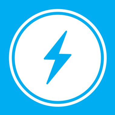 Resimli Simge Arka Planda İzole - Şimşek Çakma