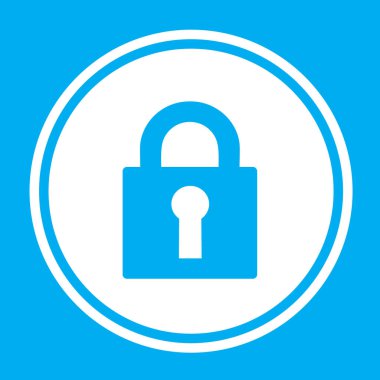 Resimli Simge Arka Planda İzole - Kilit