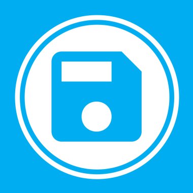 Resimli Simge Arka Planda İzole - Büyük Disket