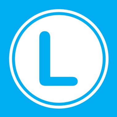 Resimli Simge Arka Planda İzole - L