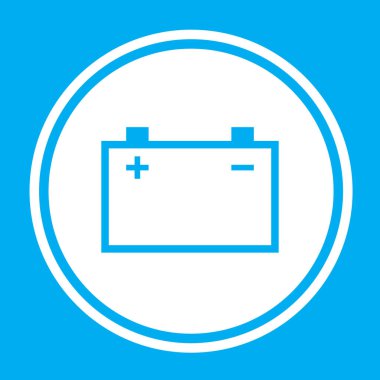 Resimli Simge Arka Planda İzole - Büyük Pil