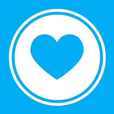 Resimli Simge Arka Planda İzole - Kalp