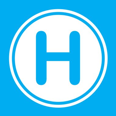 Resimli Simge Arka Planda İzole - H