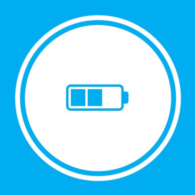 Resimli Simge Arka Planda İzole - Yarım Pil