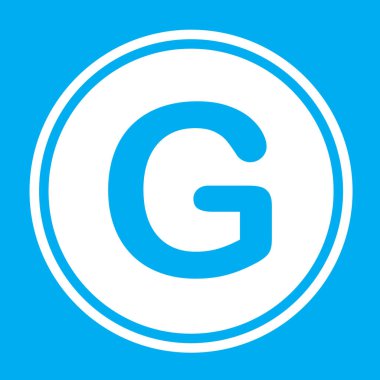 Resimli Simge Arka Planda İzole - G