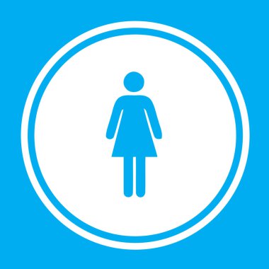 Resimli Simge Arka Planda İzole - Kadın