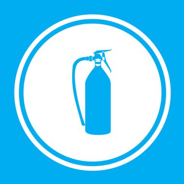 Resimli Simge Arka Planda İzole - Yangın Söndürücü La