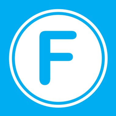Resimli Simge Arka Planda İzole - F