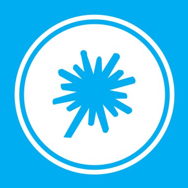 Resimli Simge Arka Planda İzole - Explosion Thick