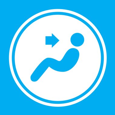 Resimli Simge Arka Planda İzole - Face Fans