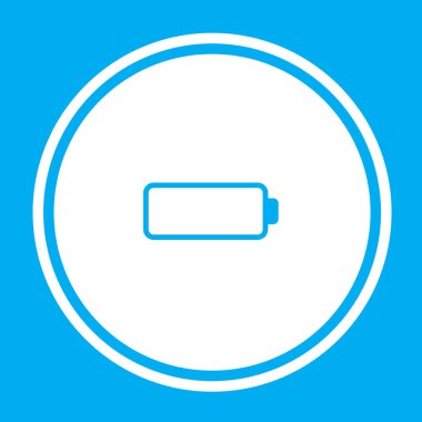 Resimli Simge Arka Planda İzole - Boş Pil