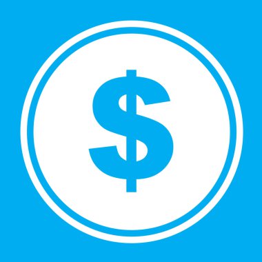 Resimli Simge Arka Planda İzole - Dolar İşareti