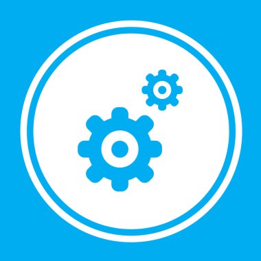 Resimli Simge Arka Planda İzole - Dişliler