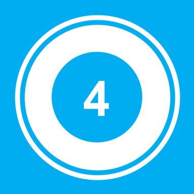 Resimli Simge Arka Planda İzole - Daire 4 Dolu