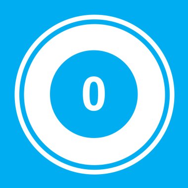 Resimli Simge Arka Planda İzole - Daire 0 Dolu